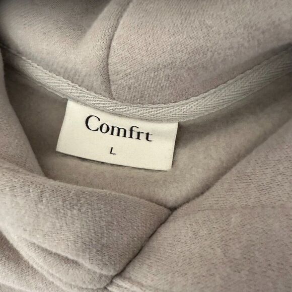 NEW Comfrt Minimalist Cement Gray Oversized Baggy Weighted Unisex Relax Hoodie - Picture 2 of 8